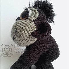 Yuna the Gorilla amigurumi by Meraki Craft Inc. 